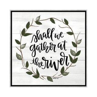 iCanvas "Shall We Gather At The River" by Imperfect Dust Framed - Bed